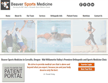Tablet Screenshot of beaversportsmedicine.com